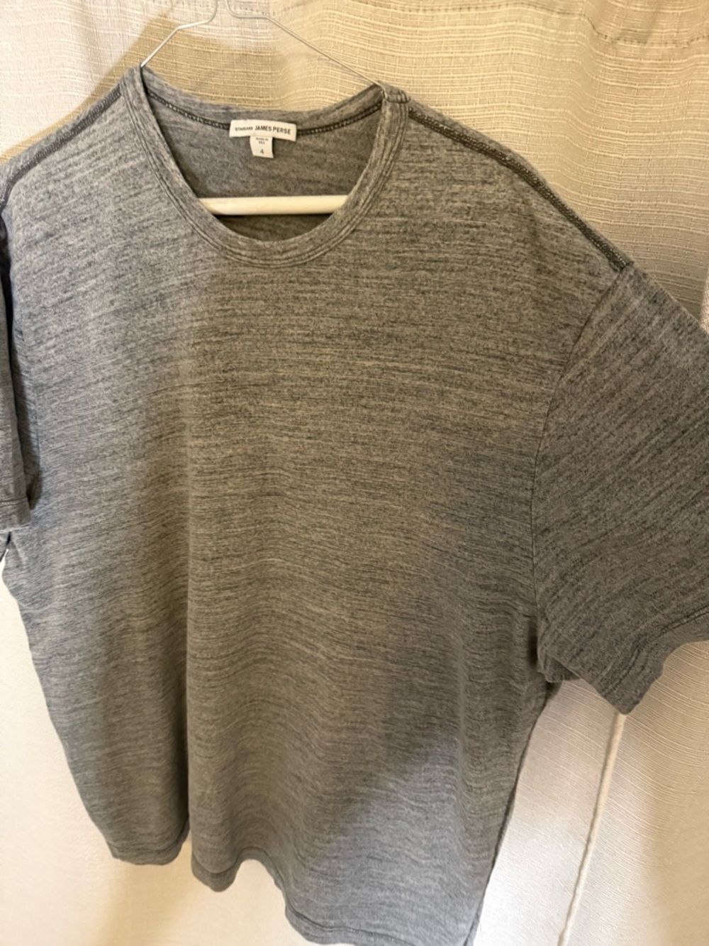 James Perse Heather Gray Crewneck Tee - Picture 3 of 4